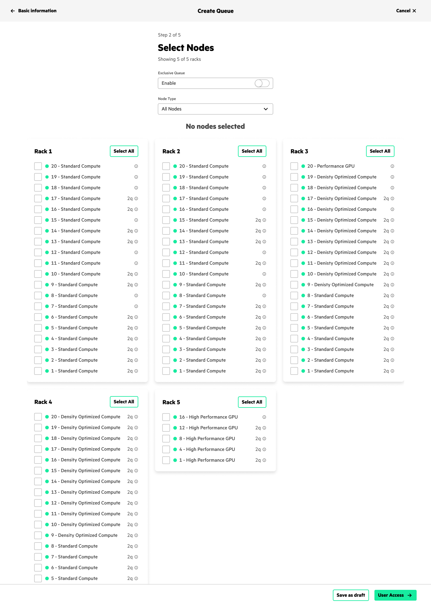 Step 2: Node Selection